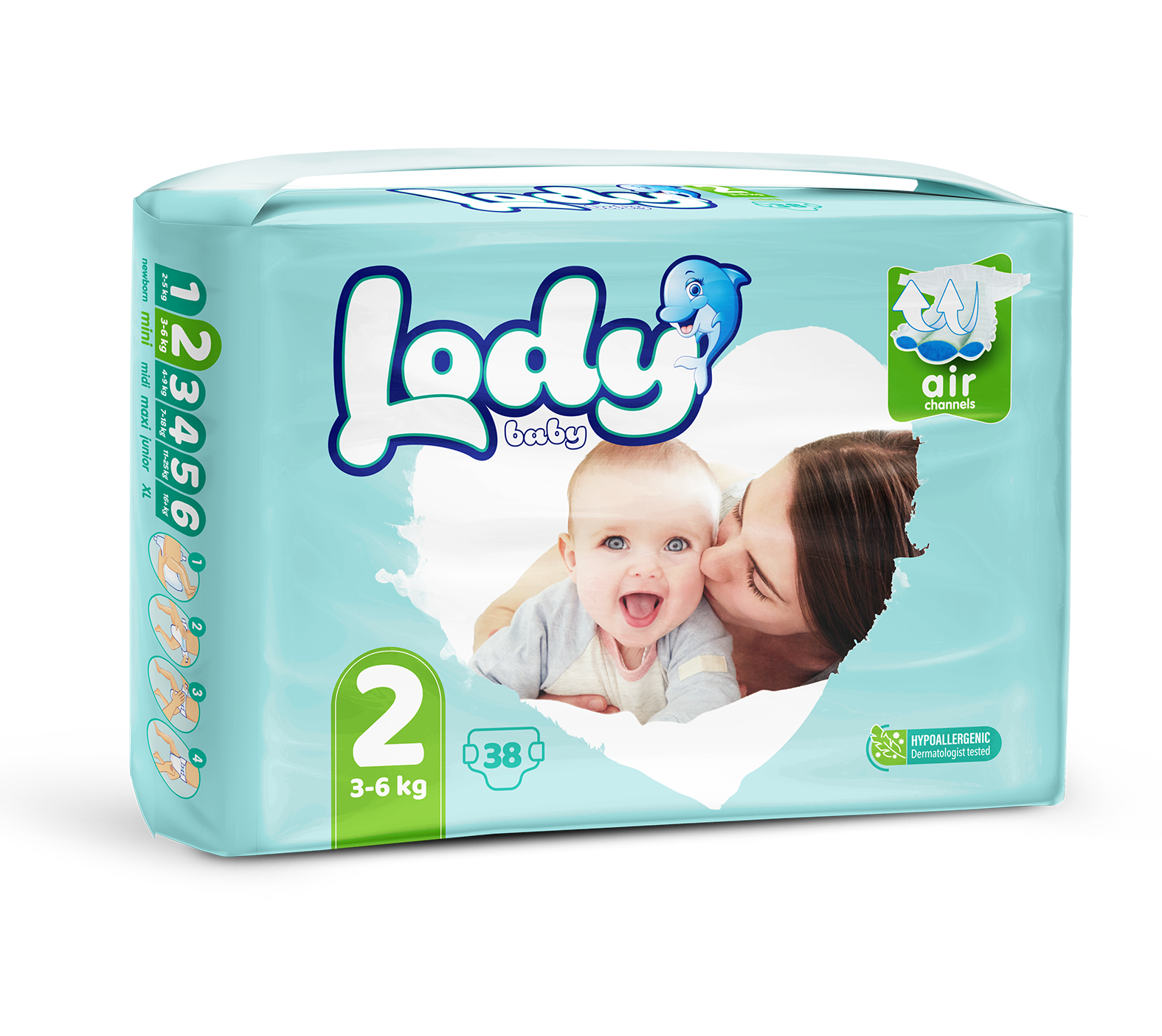 LODY AIR MINI (3-6 Kg.) 38 X 5 ECO PACK