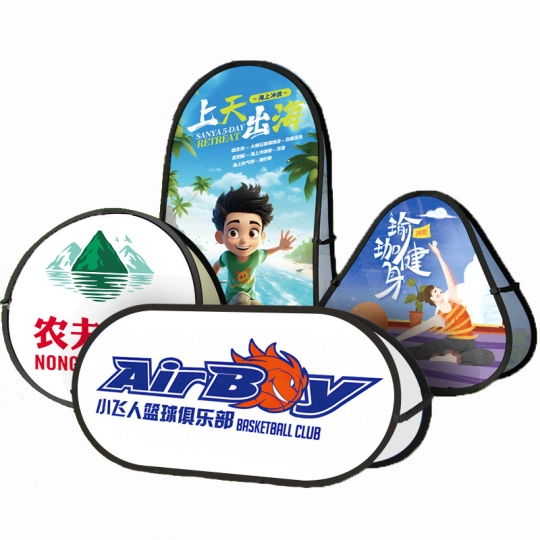 Outdoor Pop up A-Frame Banner Double Sided Portable Fabric Signs