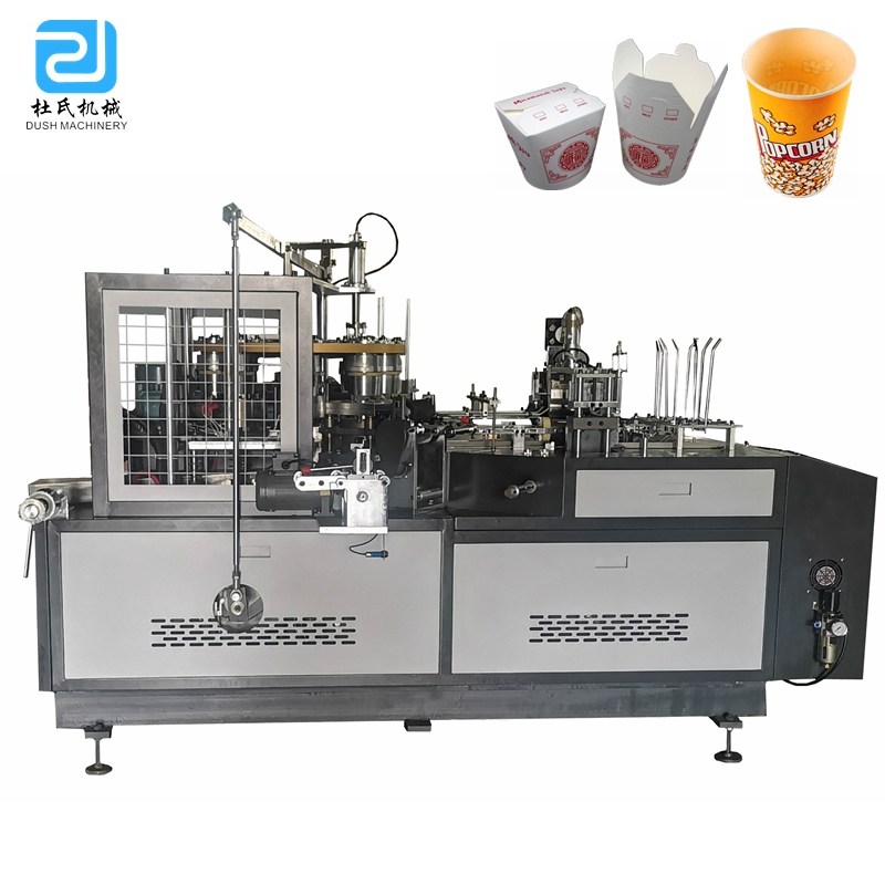 Máquina automática para fabricar tazones de papel DS-L100 con sistema de engrase automático