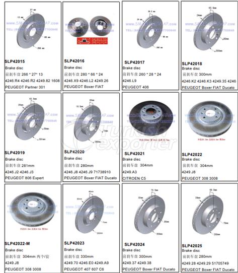 Peugeot brake disc