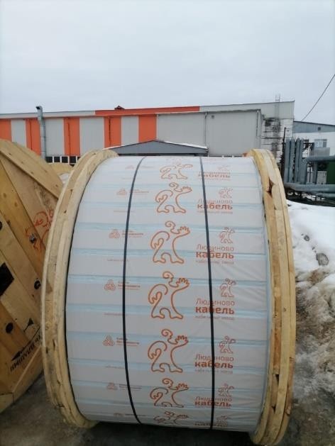 Flexible packaging material for cable drums