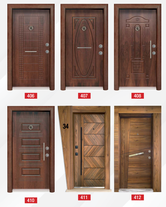 Natural Engraved Door