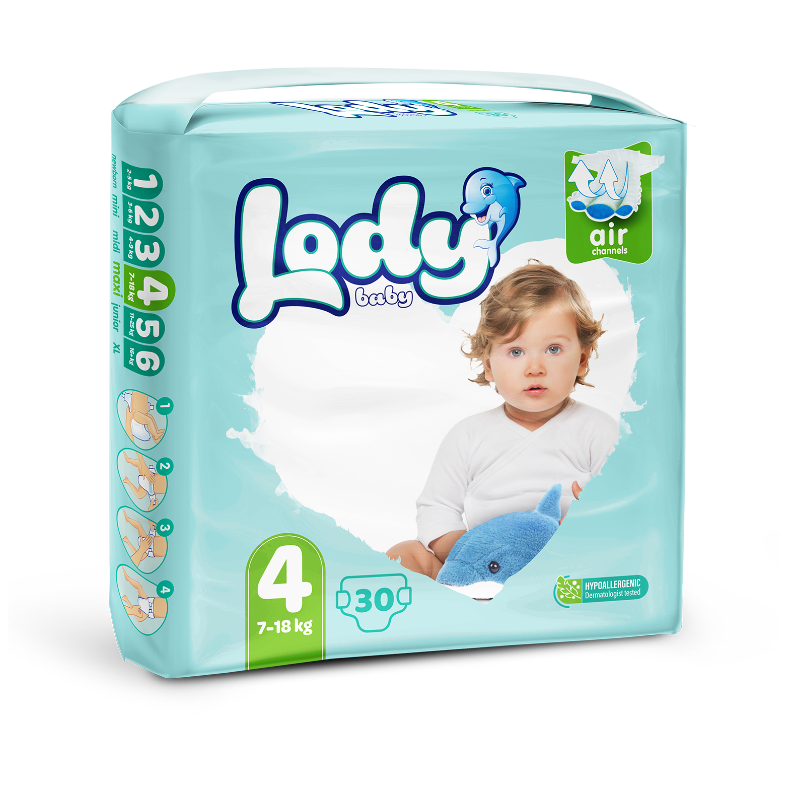 LODY AIR MAXI (7-18 Kg.) 30 X 5 ECO PACK