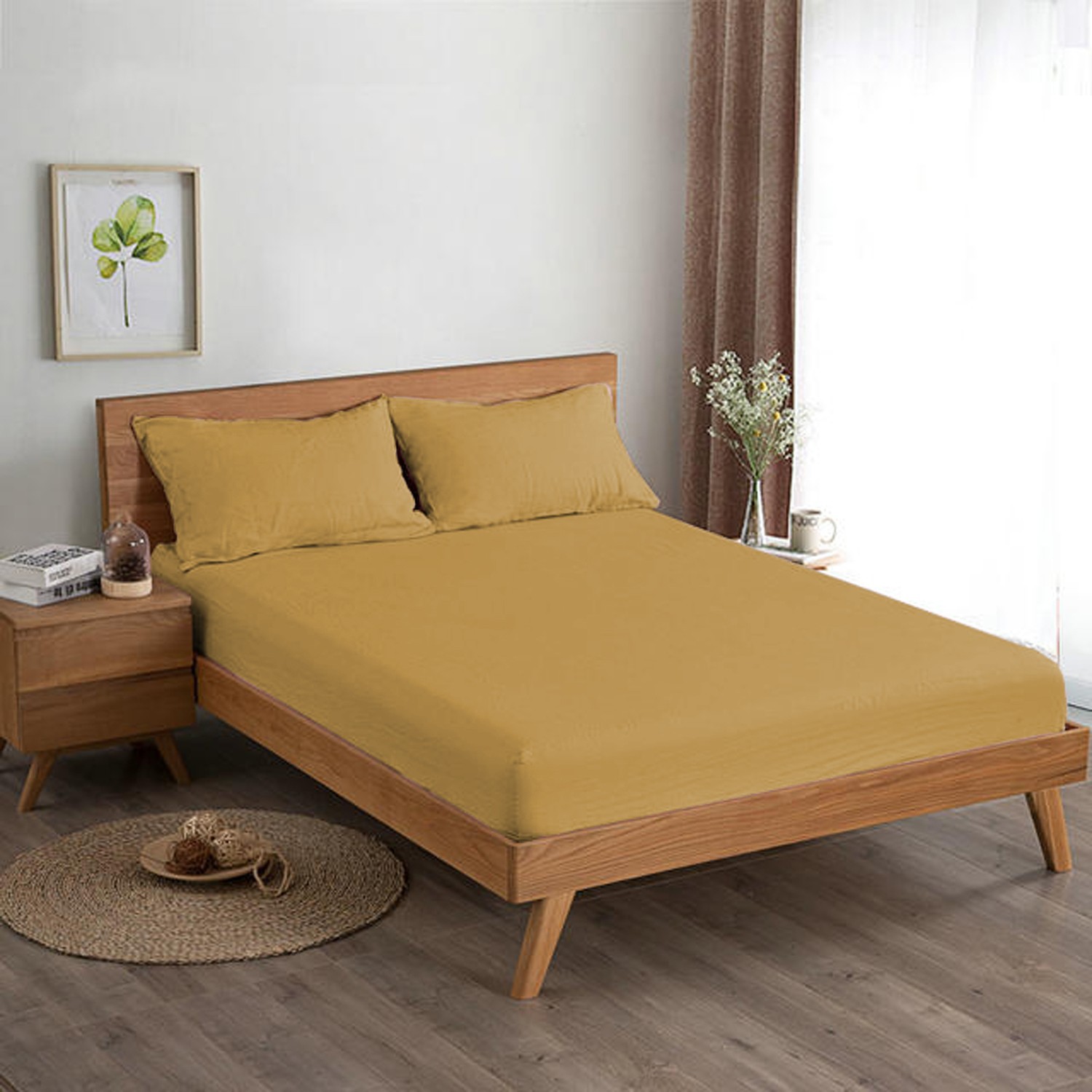 Double Sheet Set Mustard Color