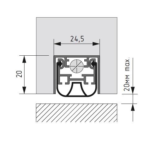 Automatic drop down seal AFP 24.5x20