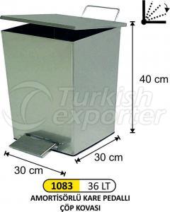 1083 36 LT Slow Closing Square Shape Pedal Bin