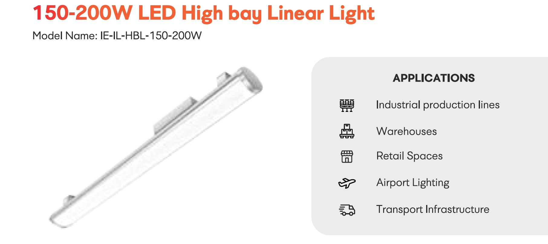 LED High Bay Linear Light