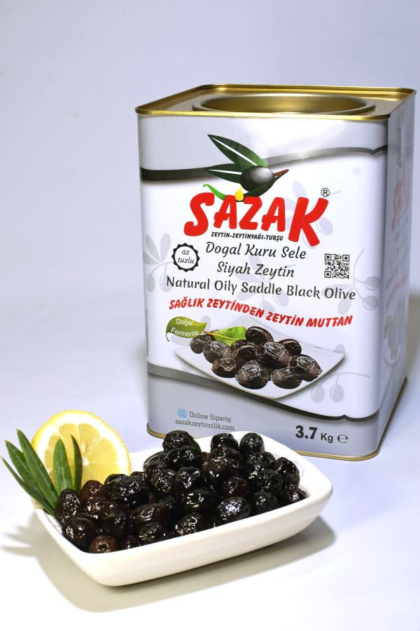 Olives noires à l'huile de type Sel à faible teneur en sel 3,7 kg