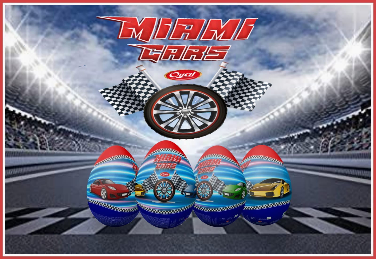 OYAL MIAMI CARS SURPRISE EGG CHOCOLATE