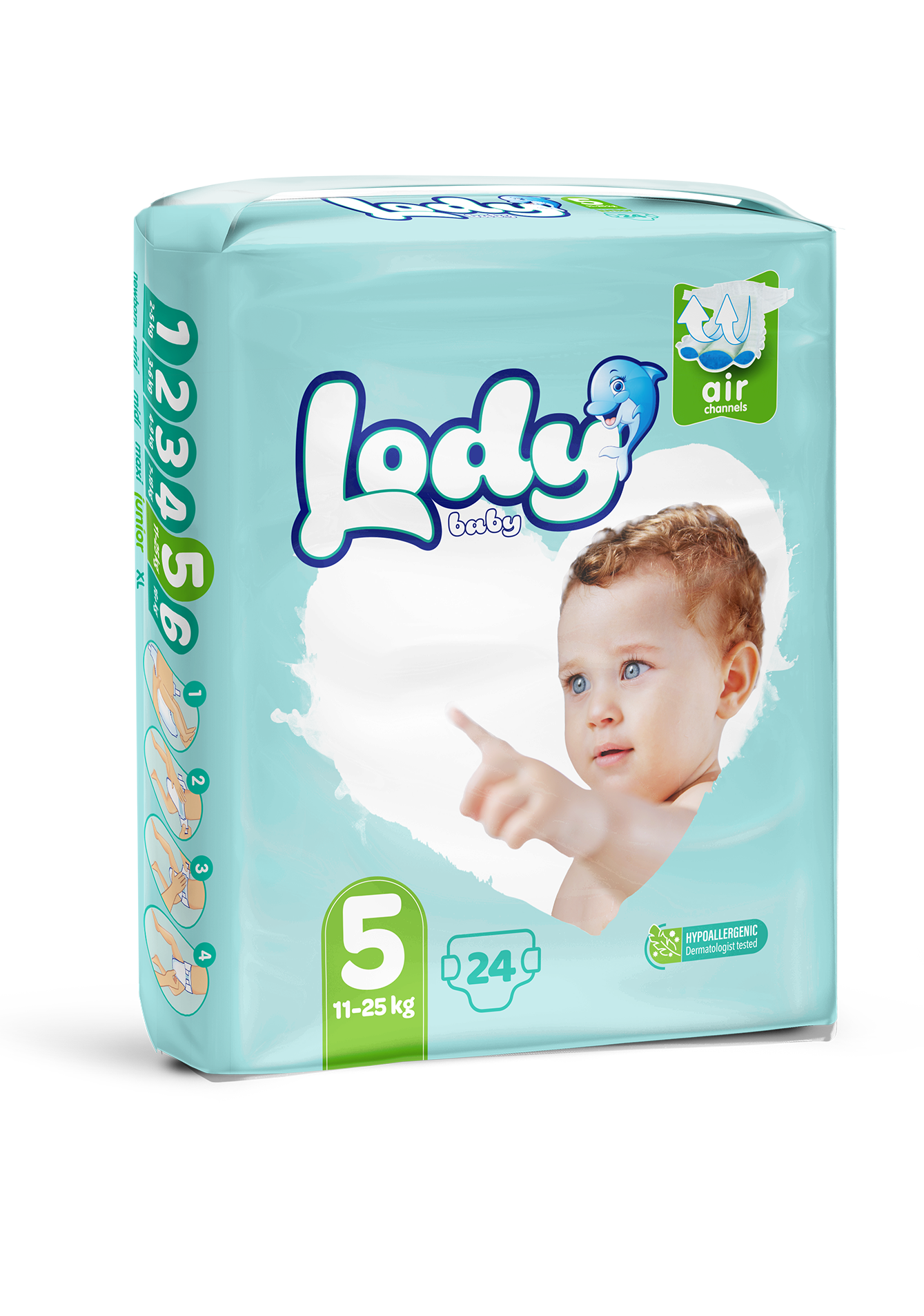 LODY AIR JUNIOR (11-25 Kg.) 24 X 5 ECO PACK