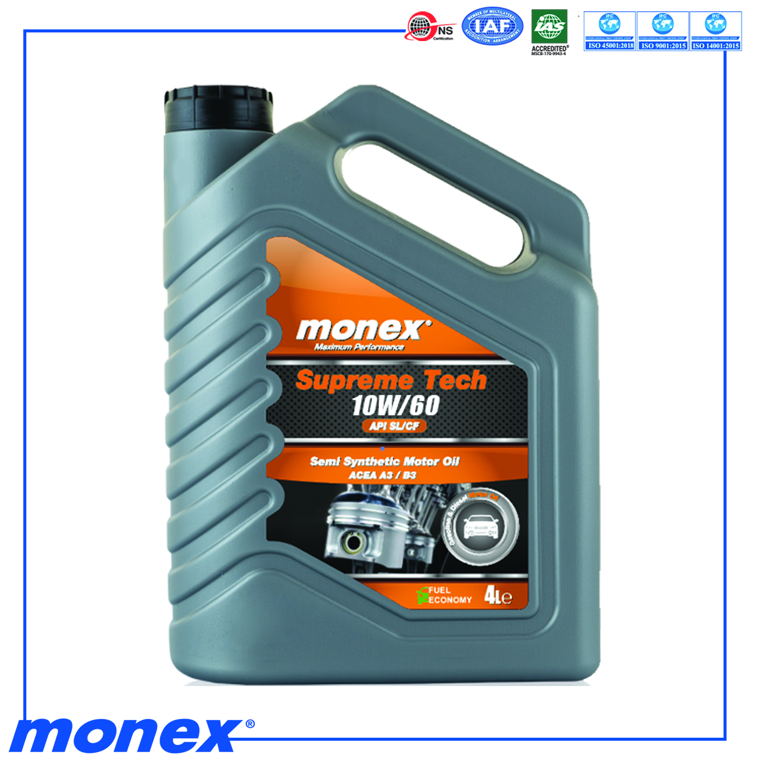 Monex 10W60 Semi-Synthetic API/ACEA