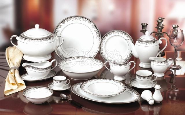 86pcs dinner set in gold decal