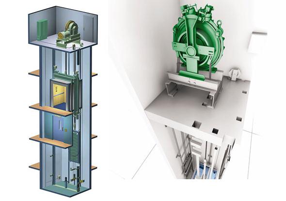 Elevator with Machine Room