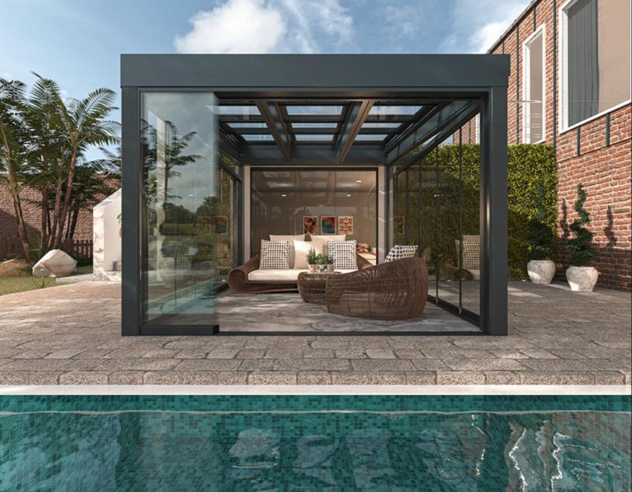 Retractable Glass Ceiling System