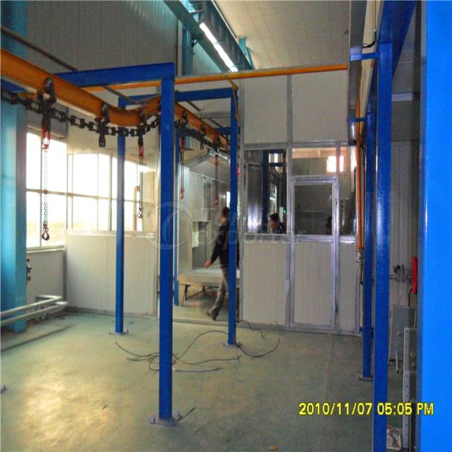 Powder coating line