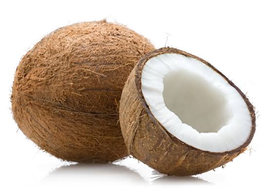 Semi husked coconut