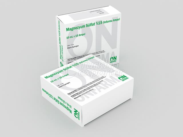 Sulfate de magnésium% 15 10 ml 10 Ampul