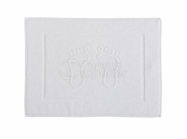 White Jacquard Hotel Bathmat