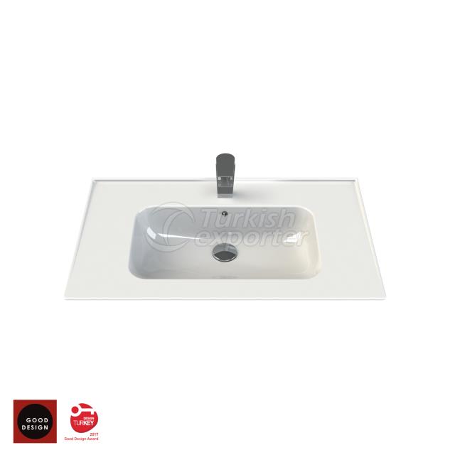 CERA STYLE BLUE 80X47CM SINK