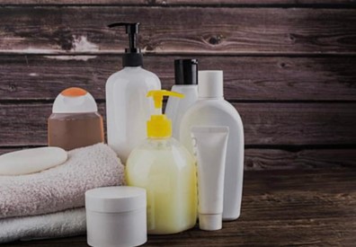 Cosméticos para cuidados corporais e produtos de higiene pessoal