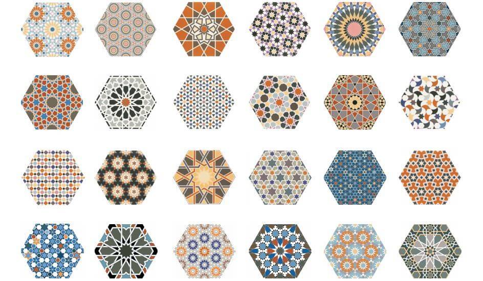 AZULEJO PORCELANA HEXAGONAL ANDALUSI REALONDA