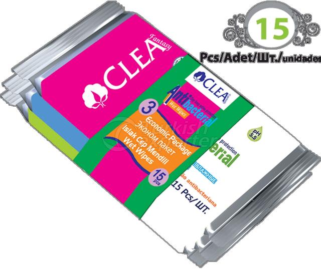 Antibacterial Wet Wipes Clea