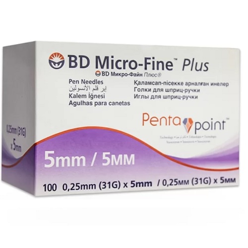 BD Micro-Fine Plus Pentapoint Pen Needles 5 mm