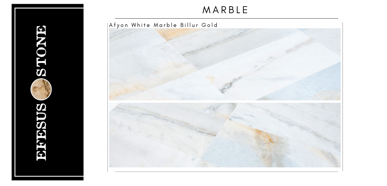 Afyon White Marble - Afyon White Billur Gold