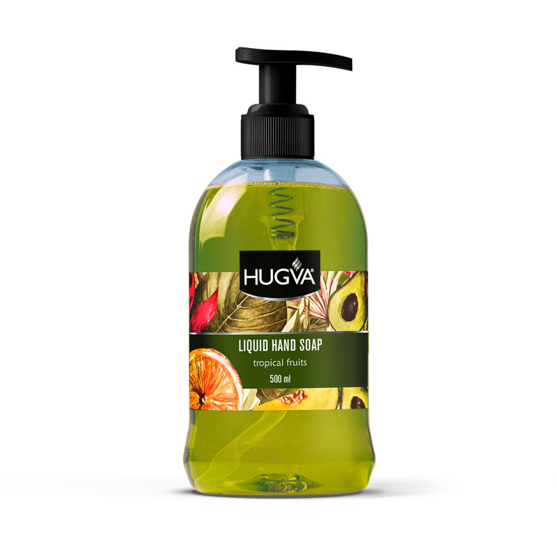 HUGVA LIQUID HAND SOAP TROPICAL FRUITS CLASSIC / 500 ML*12