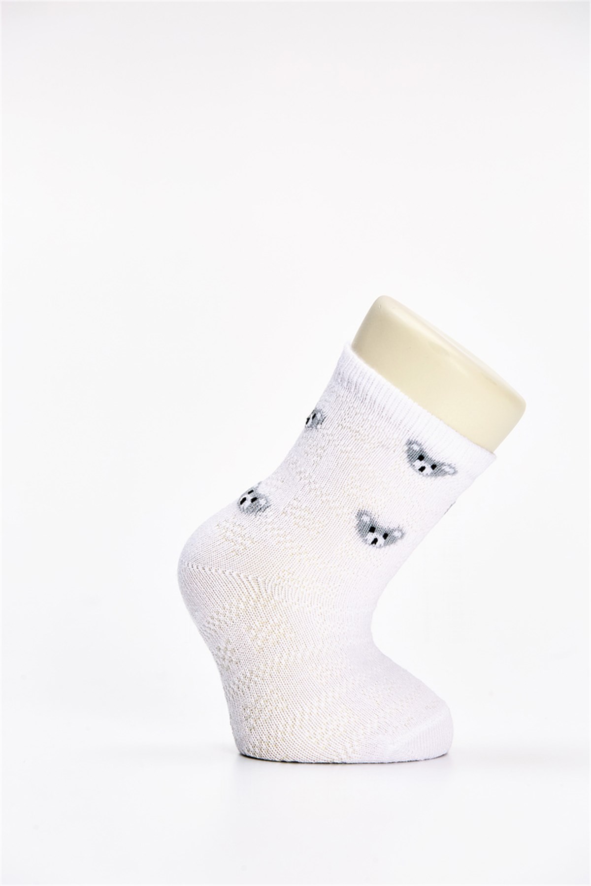 Bear Baby Socks in Grey