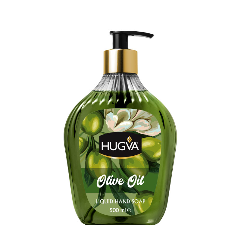 HUGVA JABÓN LÍQUIDO DE MANOS PREMIUM VAINILLA, MAGNOLIA, OLIVA / 500 ML * 12