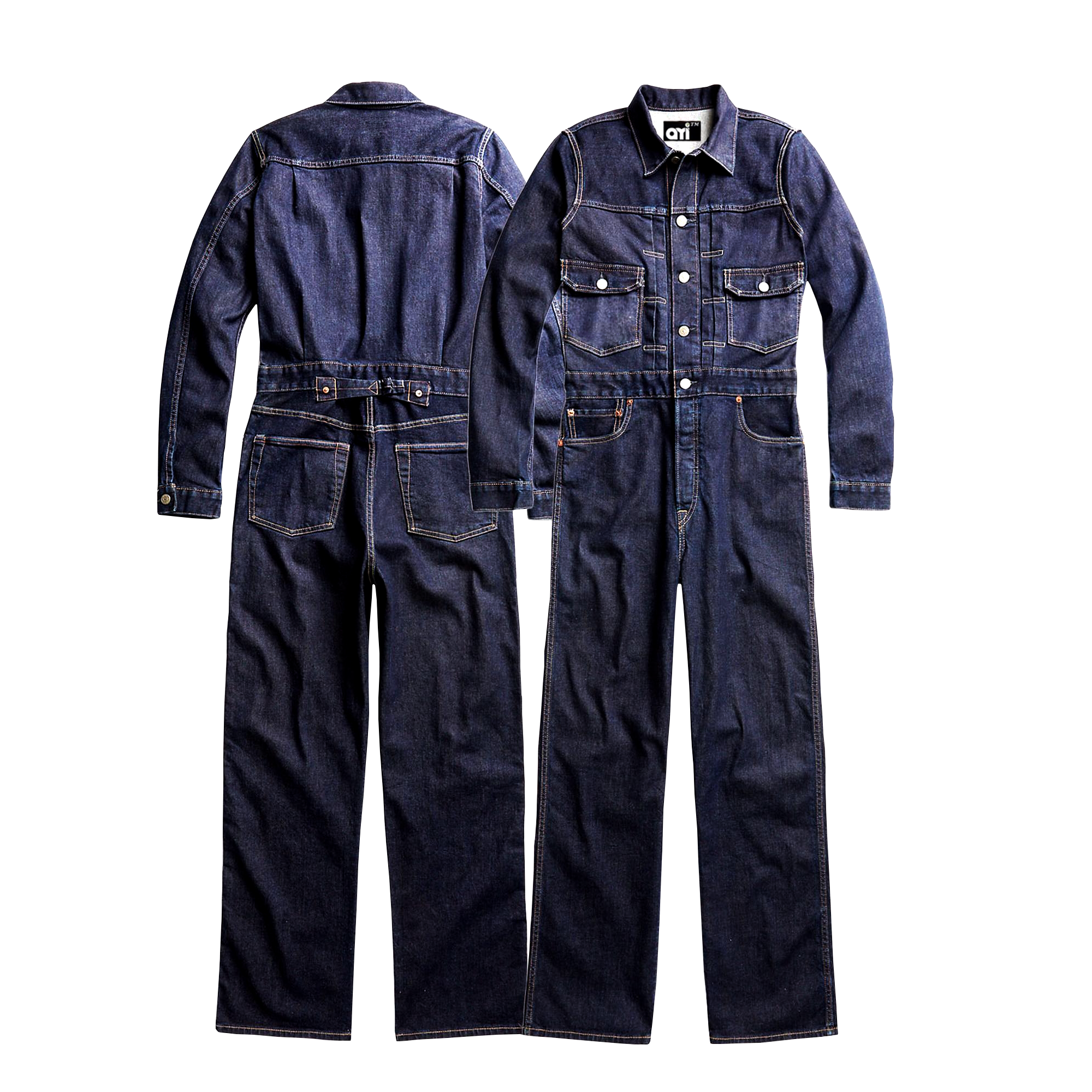 Conjoined Denim Work Clothes Workwear Denim Oil Industry Clothing For Worker