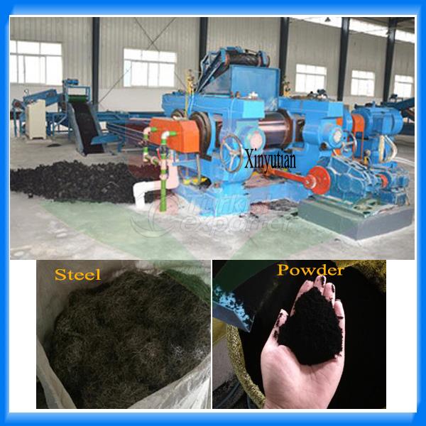 tire recycling rubber powder plant