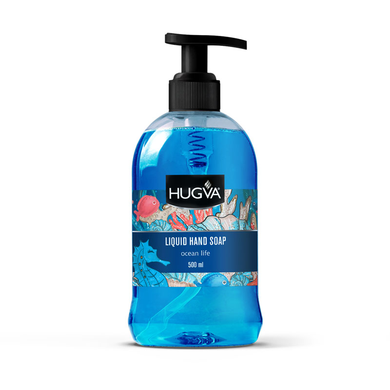 HUGVA JABÓN LÍQUIDO DE MANOS TROPICAL FRUITS CLASSIC / 500 ML * 12