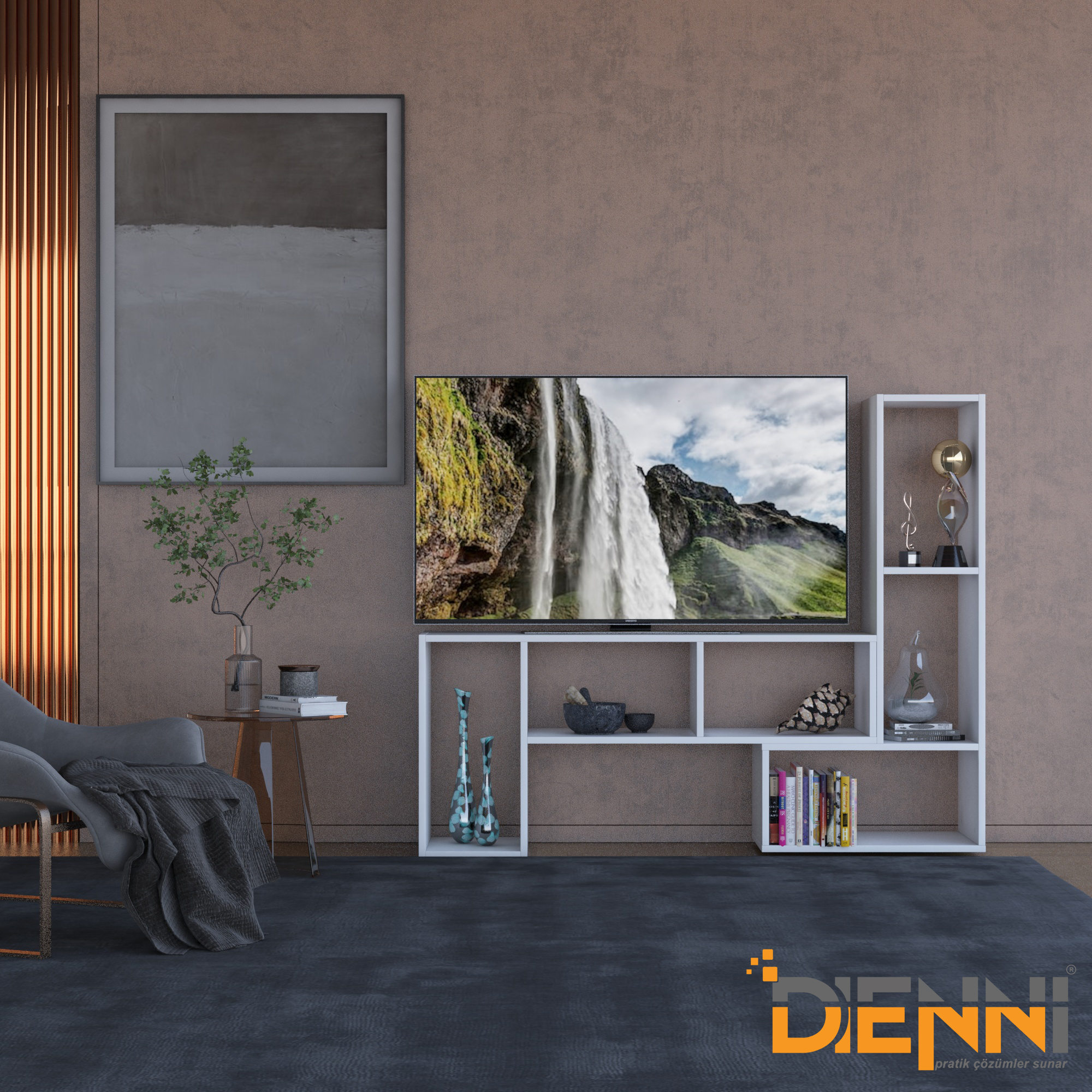 Dienni Puzzle TV Stand