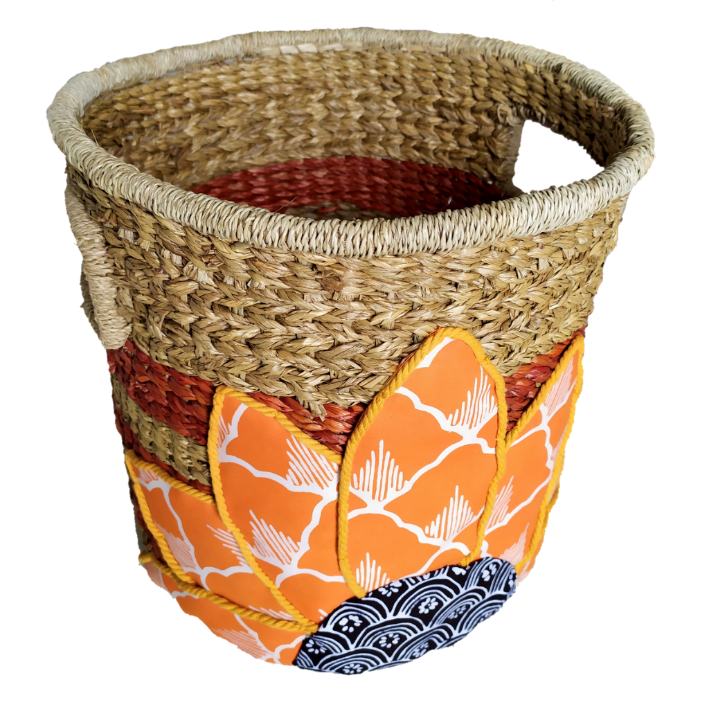 NATURAL HANDWOVEN STORAGE BASKET (BTK100.03)