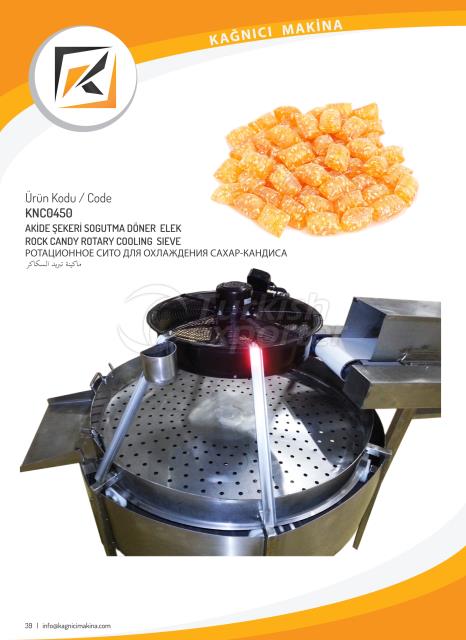 Rock candy rotary cooling sieve