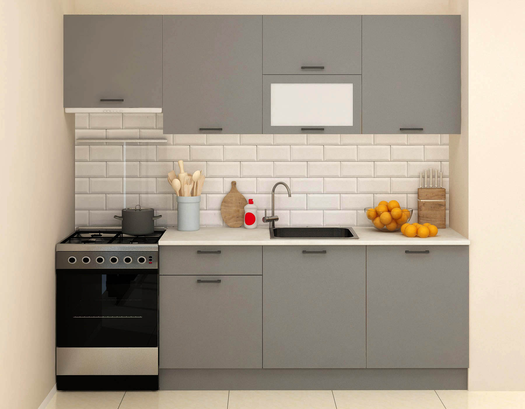 240 CM KITCHEN CABINET