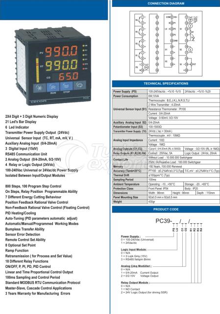 AC39 96x96 Gelişmiş Proses Kontrol Cihazı