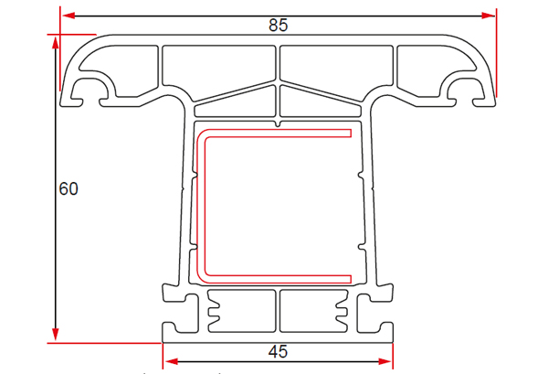 60 mm Center Profile 4 Chambers