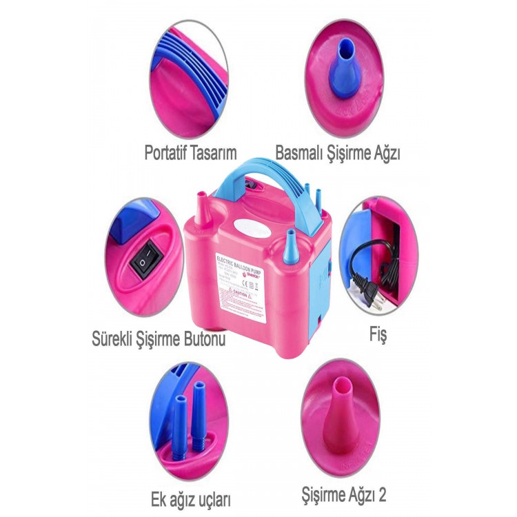 600w portable electric balloon air pump inflatable balloon pump for event decoration party