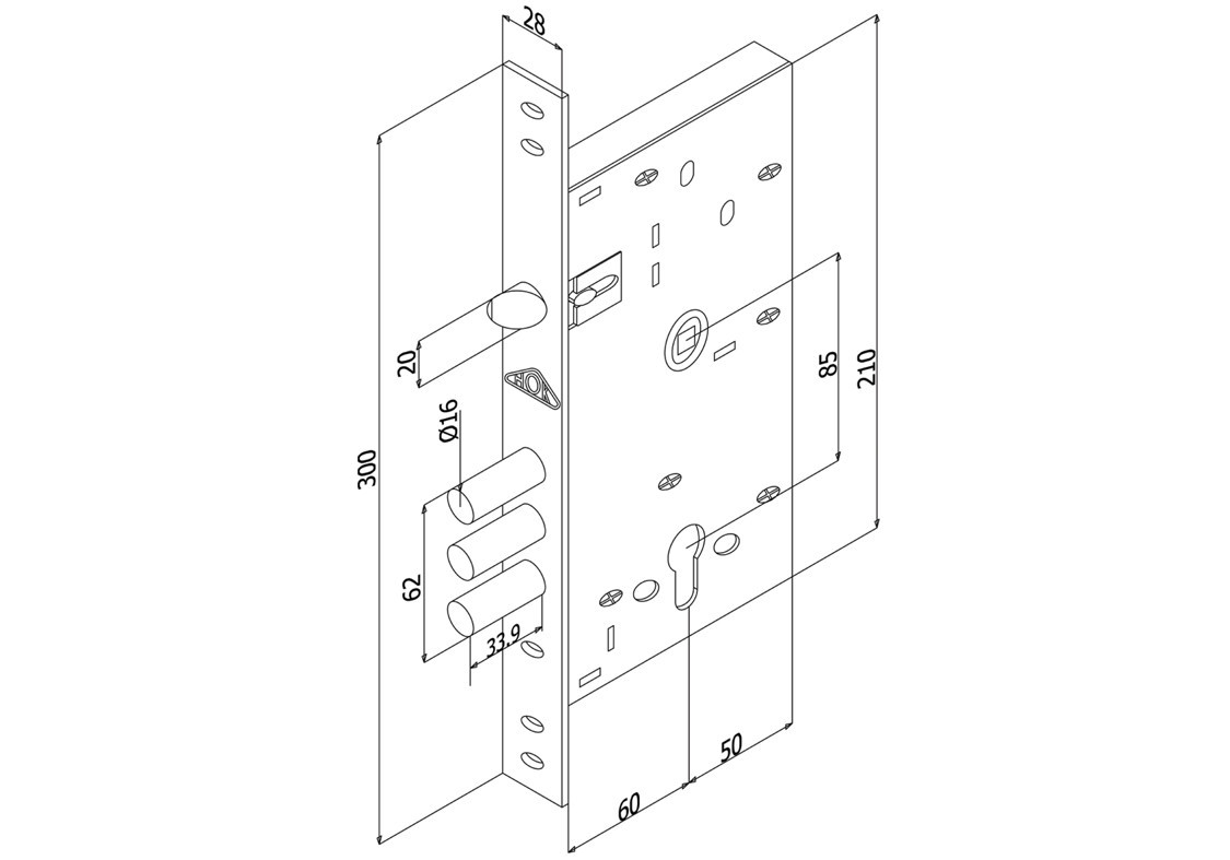 SERRURE DE PORTE EN ACIER CS-9900 AVEC ALARME