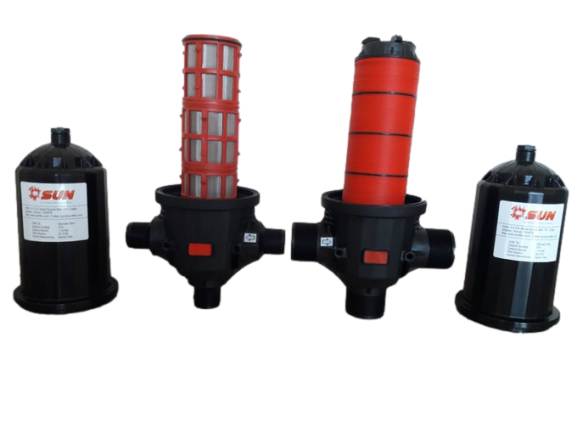 Plastic disc and mesh filter