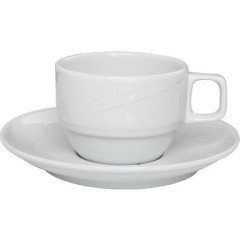 POR HALLEY WHITE PLATE TEA CUP