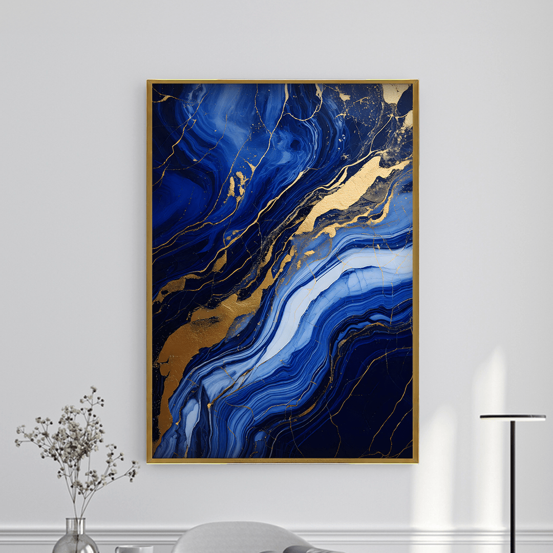 Metal Framed Glass Painting