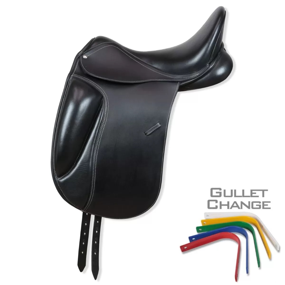 ENGLISH LEATHER DRESSAGE SADDLE PLASTIC TREE CHANGEABLE GULLETS- 3090