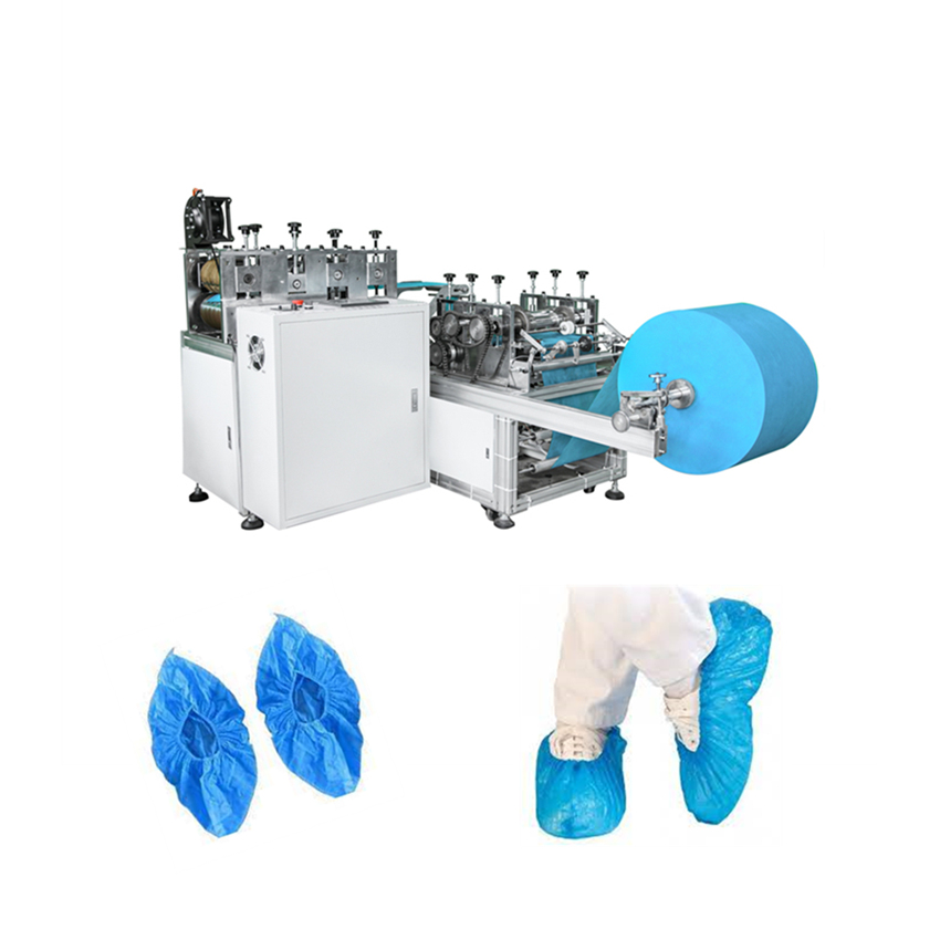 PP or PE plastic disposable shoe cover making machine