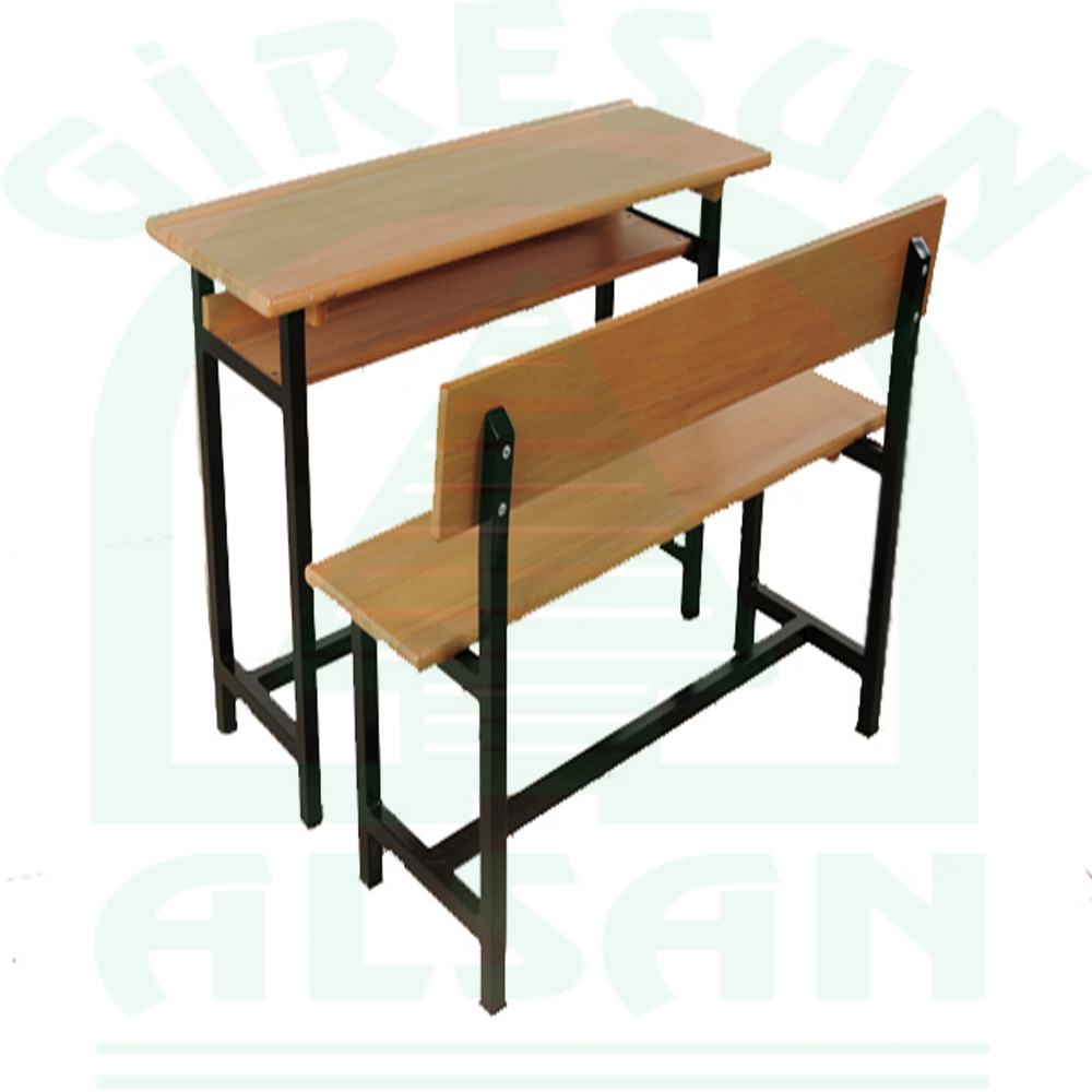 Double Classic Type Wooden School Desk