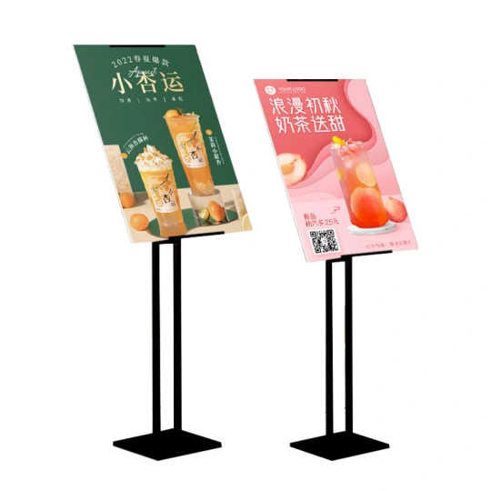 Floor Poster Stand Adjustable Sign Holder For Business