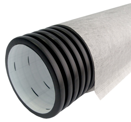 HDPE Corrugated Perforated Geotextile Covered Pipe